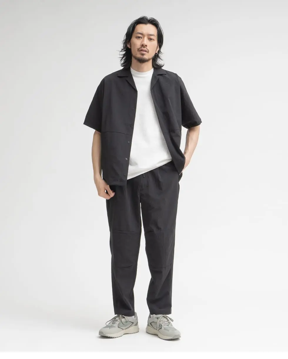 【snow peak】半袖シャツ/チェック/リネン/ロゴ/日本製/ビッグ/新品 snow peak】半袖シャツ/チェック/リネン/ロゴ/日本製/ビッグ/新品