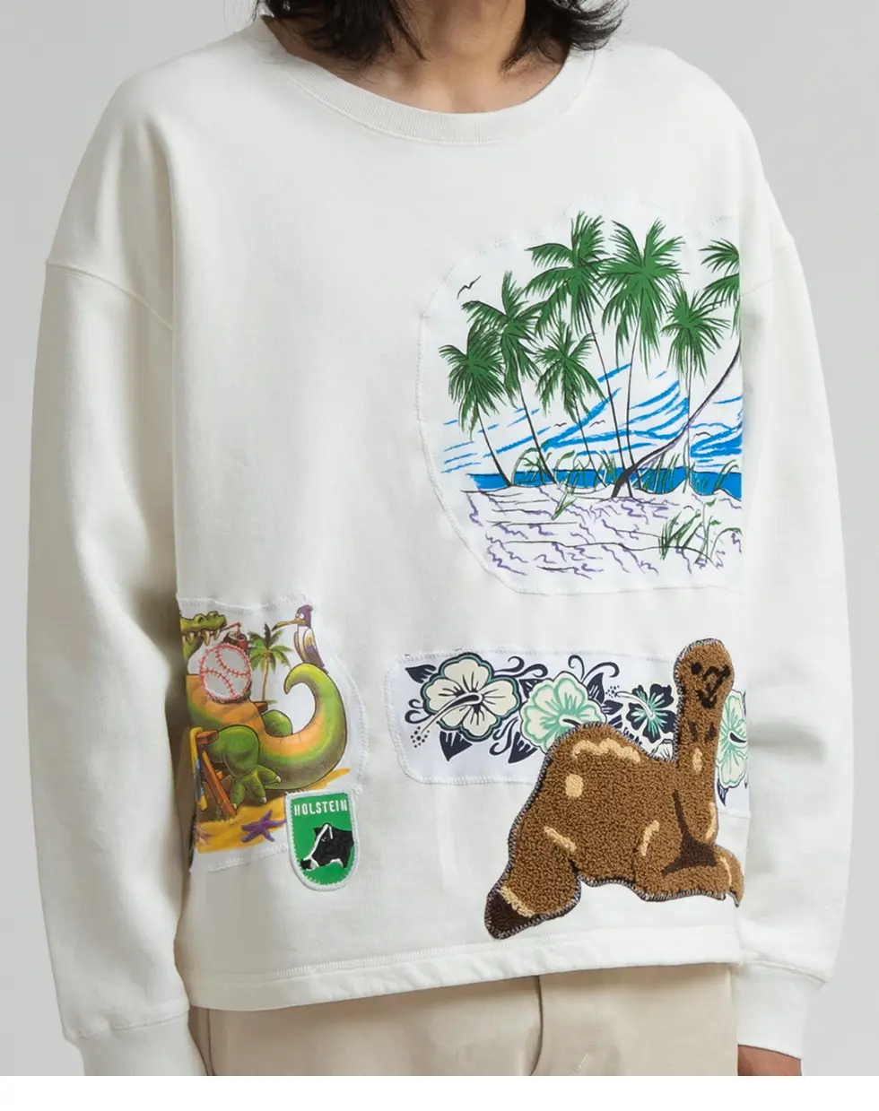 BODE 刺繍 コットンジャージー スウェットシャツ BODE コットンジャージー スウェットシャツ サテントリム 刺繍