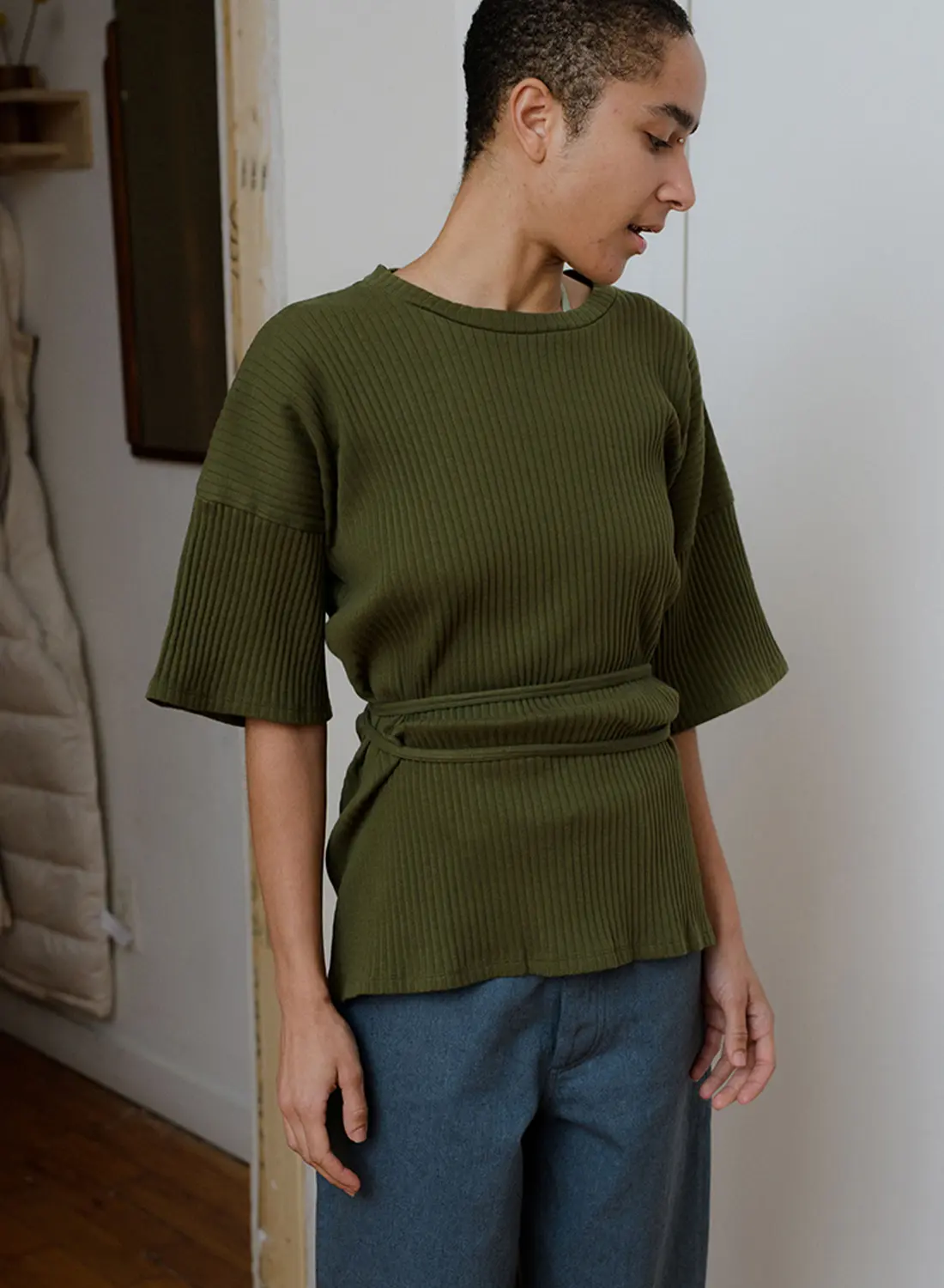 Baserange ベースレンジ SHAW TEE-FLEECE RIB シャウ Tシャツ