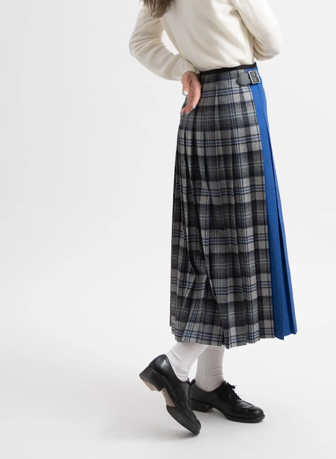 \"美品\"MUVEIL オリーブグリーン キルティングスカート ペチコート付38 美品