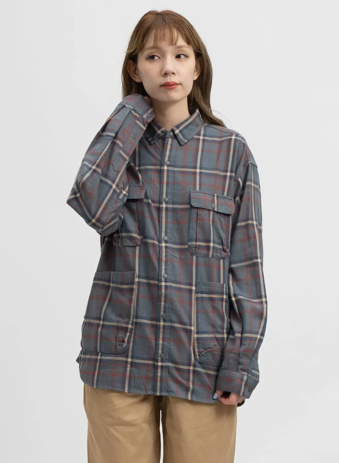 NANGA(ナンガ)FADE PLAID CAMP SHIRT(フェード プレイド