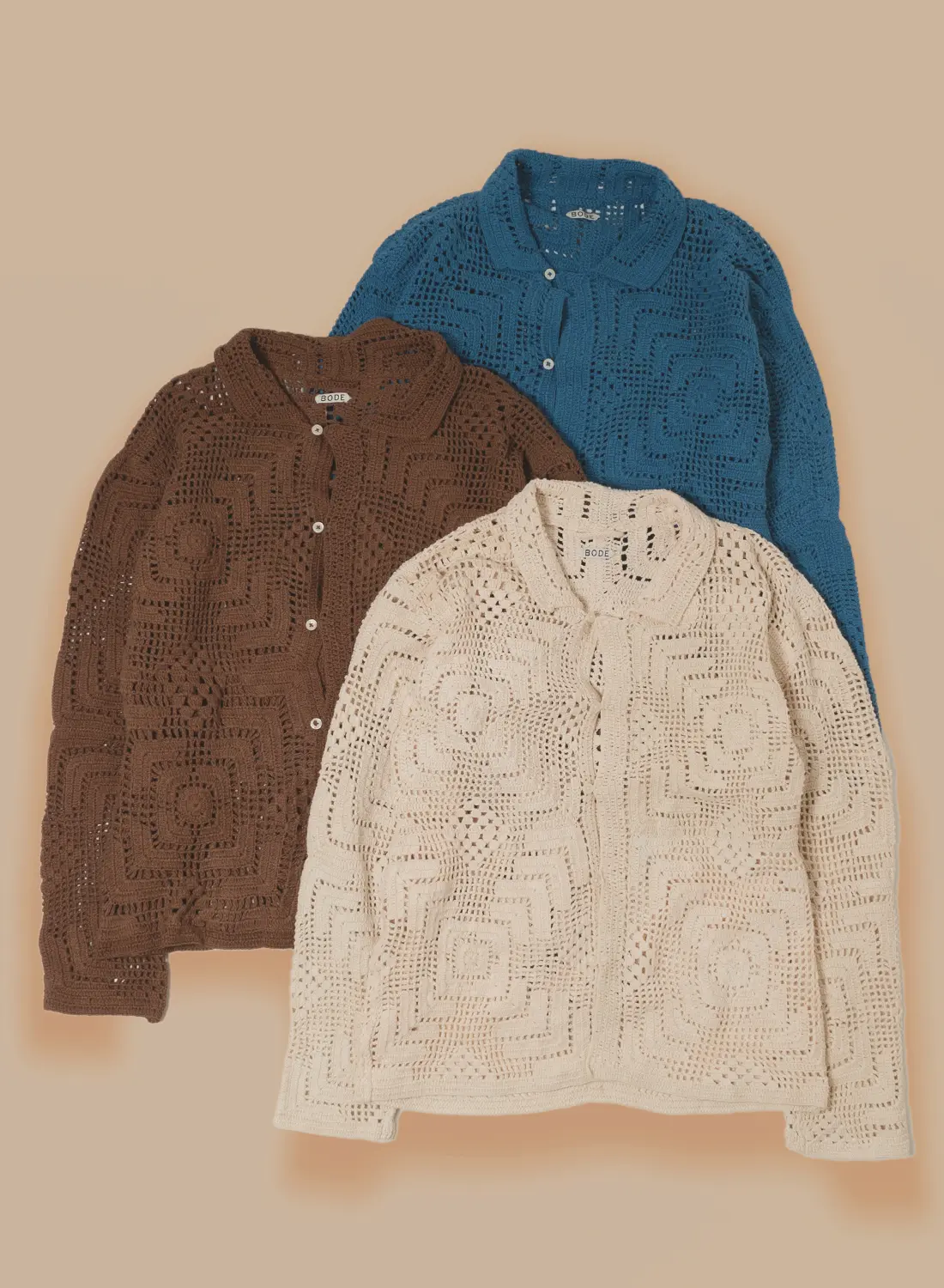 BODE(ボーディ)/OVERDYE CROCHET SHIRT(オーバーダイ クロシェ