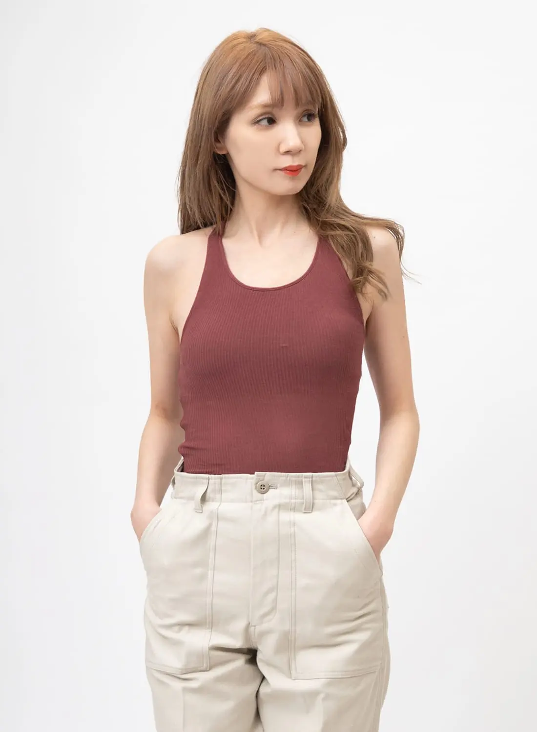 TWIST COTTON ASYM BRA TT|ツイスト コットン アシンメトリー ブラ