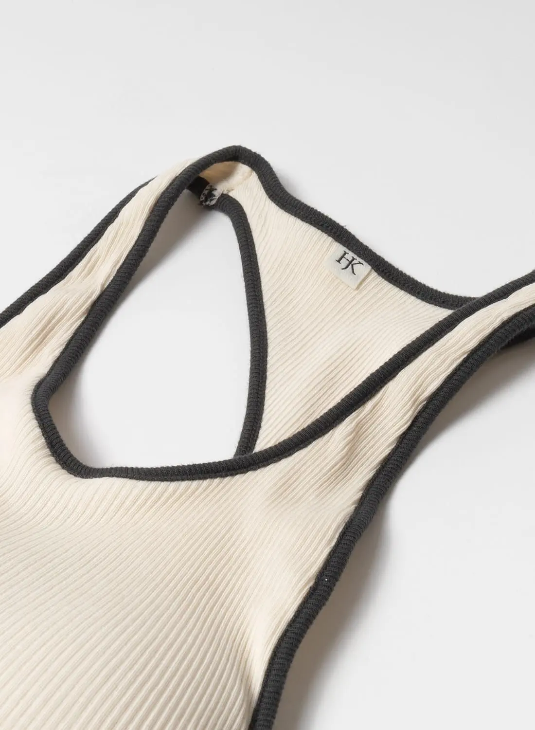 HAKUJI ハクジ Random rib bra C-TT コットン シルク ランダム
