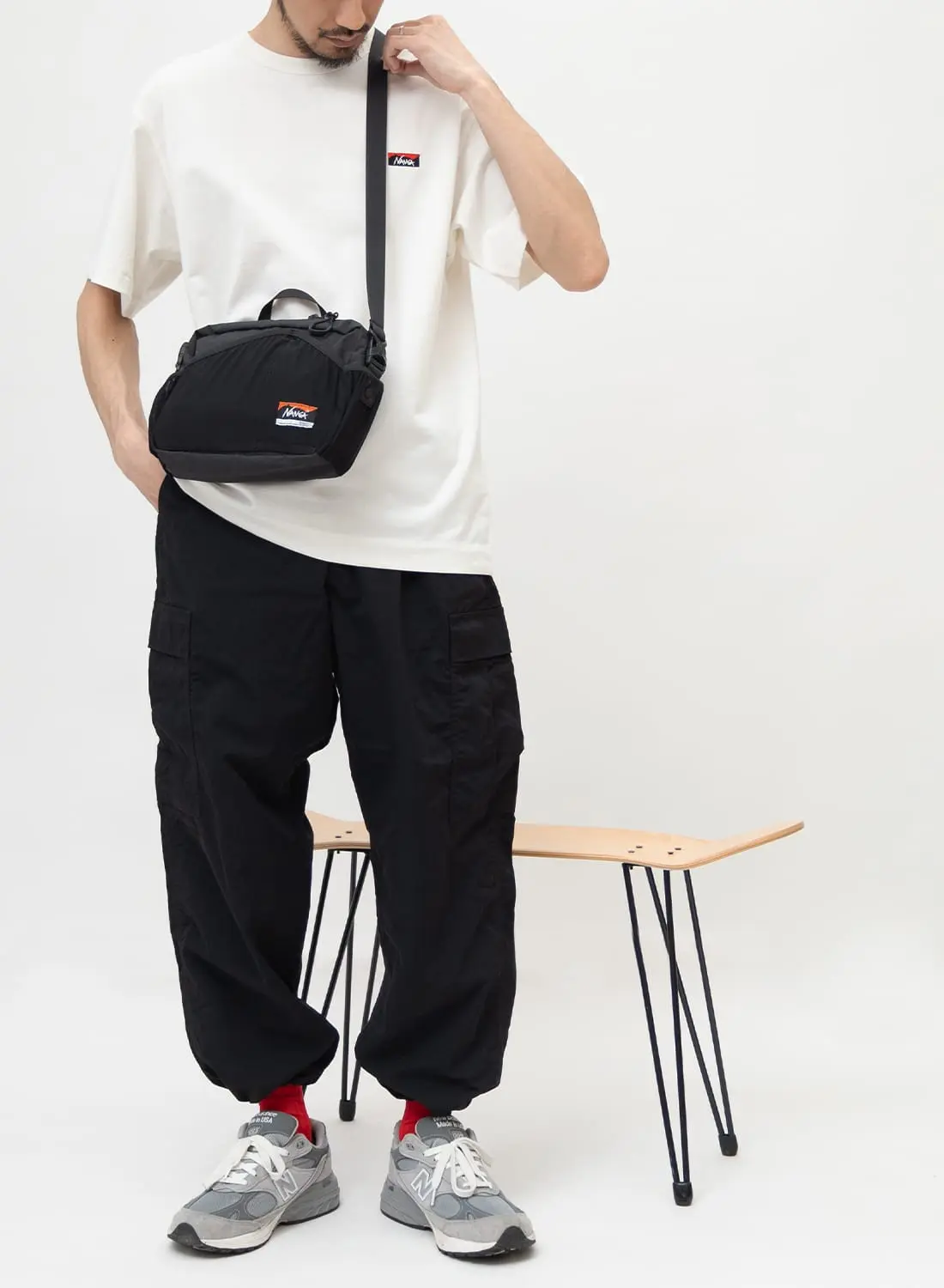 NANGA(ナンガ)/ECO HYBRID BOX LOGO EMBROIDERY TEE(エコ
