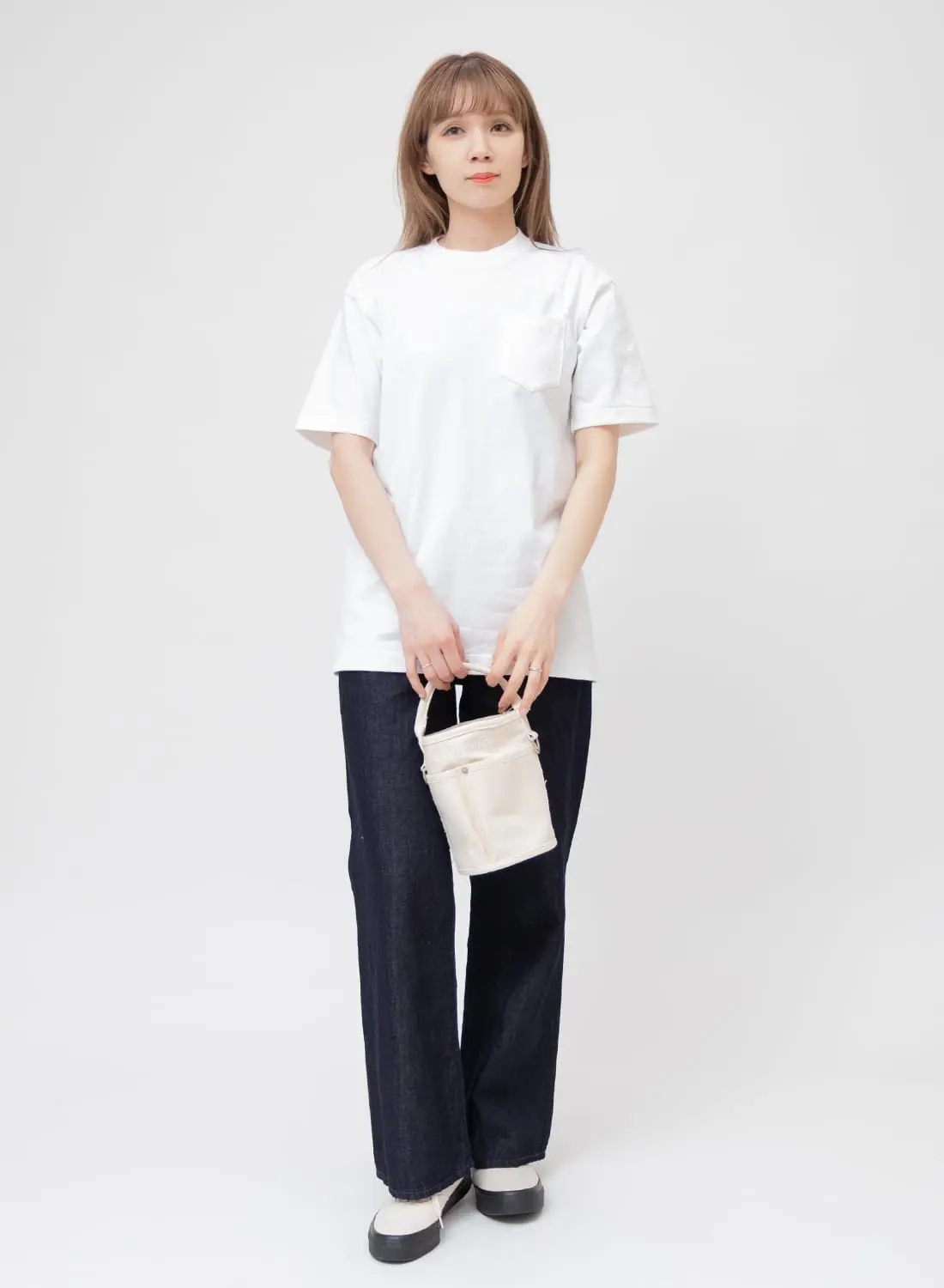 たみ ホワイト ブラック L 2枚 新品 ANATOMICA ポケットT アナトミカ ポケT ポケTEE 半袖 Tシャツ 白T 無地 カットソー