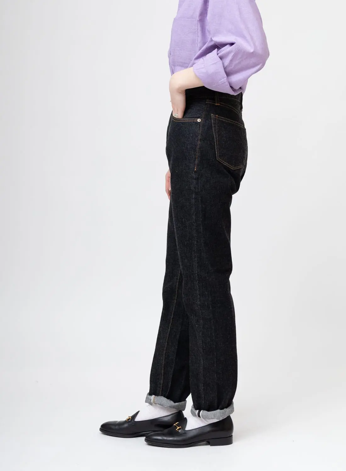 ✅️Leno&co　シャルロットデニム　デニムパンツ　ブラック　サイズ１ ✅️Leno&co シャルロットデニム デニムパンツ ブラック サイズ