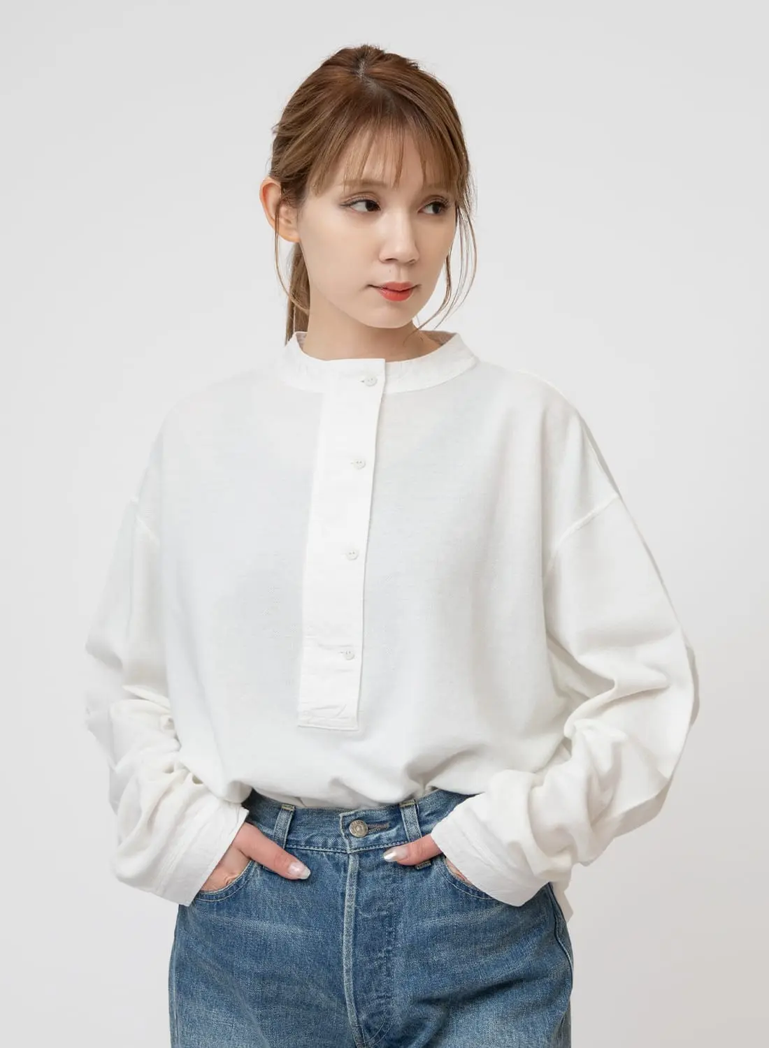 SHINZONE ミリタリー ヘンリープルオーバー 鹿の子 2023 Shinzone MILITARY HENLEY PULLOVER シンゾーン ミリタリー