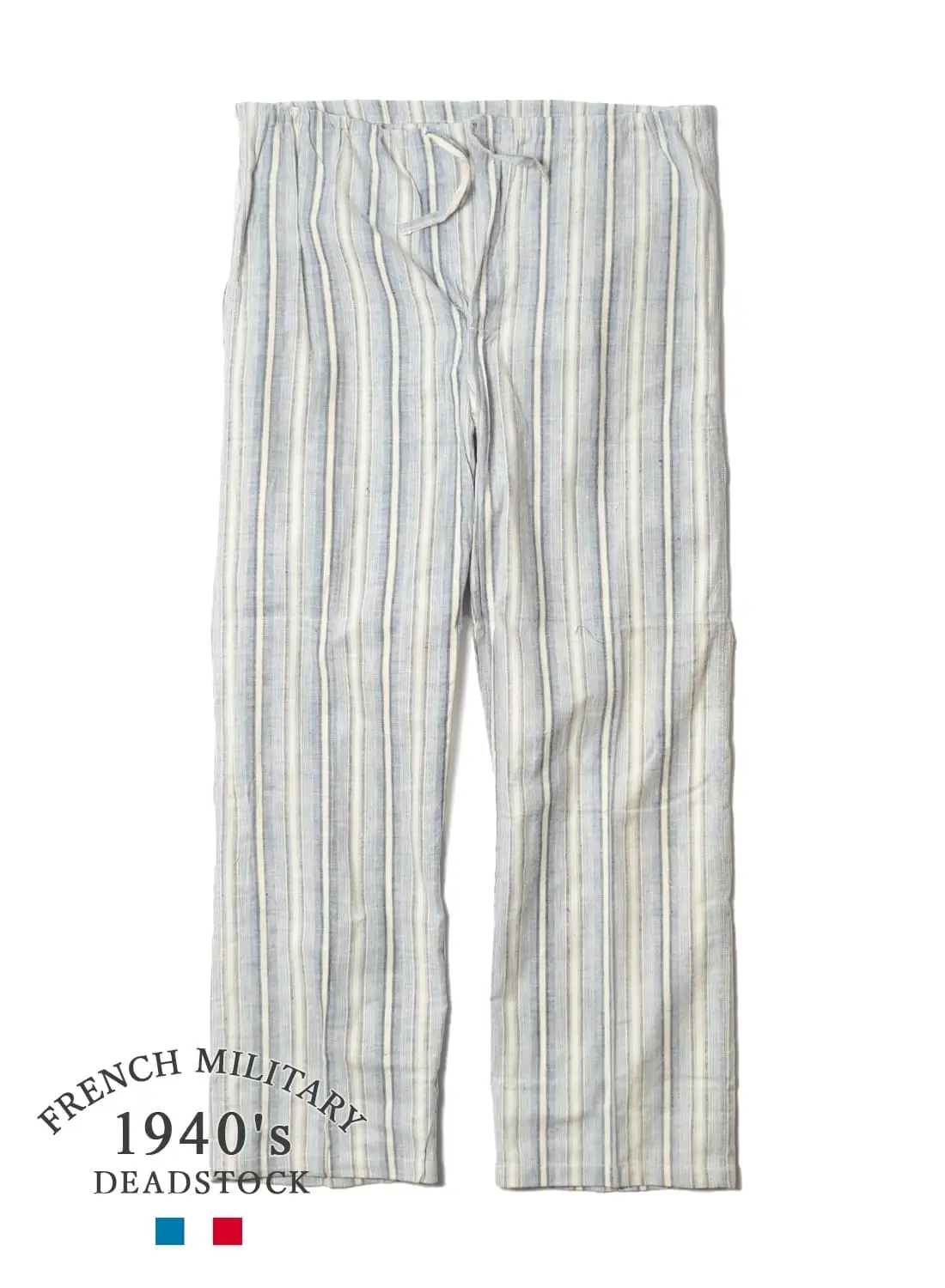 1940's FRENCH MILITARY FLANNEL PAJAMA PANTS DEAD STOCK
