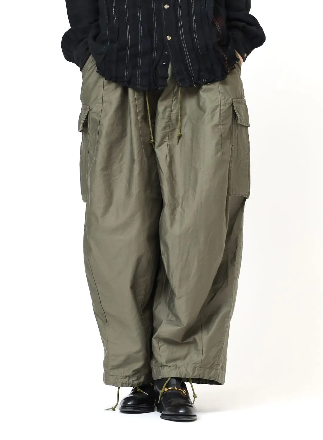 NEEDLES ニードルズ カーキ コンチスカート サルエルパンツ NEEDLES Field Pant - C/N Oxford Cloth / Olive (MENS & LADIES)