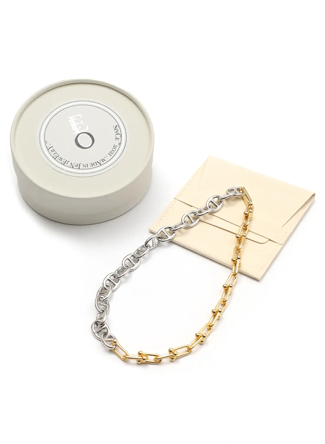 EO(イオ)/Two tone necklace(ツートーン ネックレス)/ゴールド