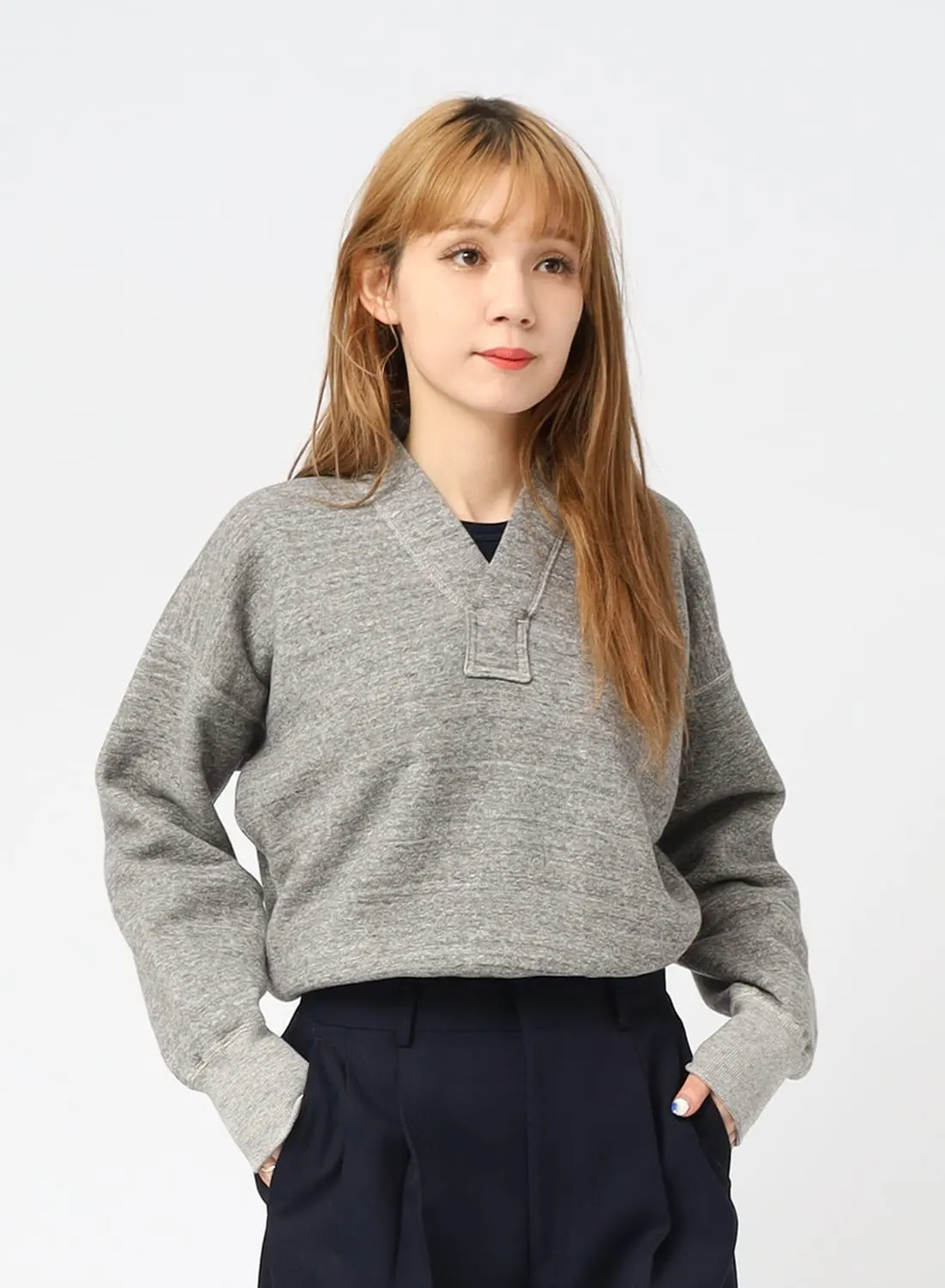 EXTRA COTTON FLEECE Y-NECK|エクストラコットンフリース Yネック