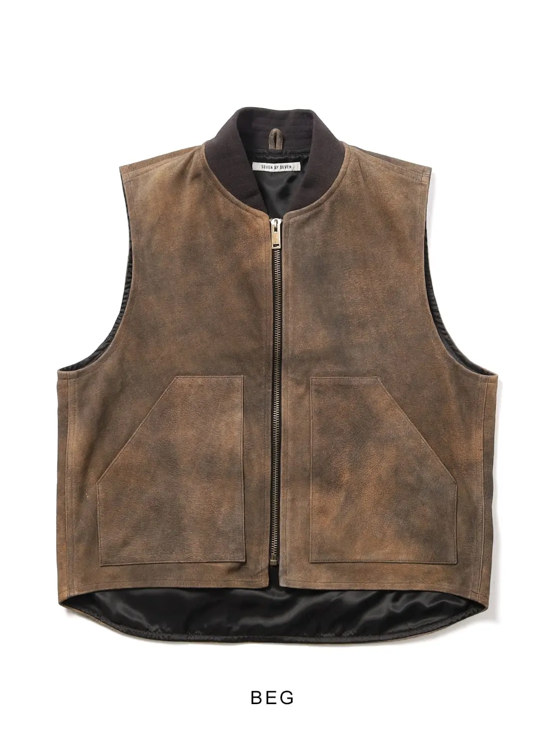 seven by seven レザーベスト　M LEATHER WORK VEST|レザーワークベストレザーワークベスト| MOONLOID