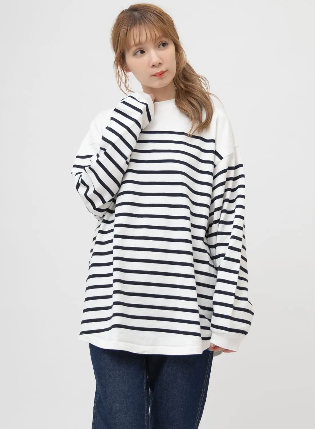 トップス PANEL BORDER S/S T-SHIRT (WHITE) Graphpaper (グラフペーパー) Panel Border S/S Tee / パネル