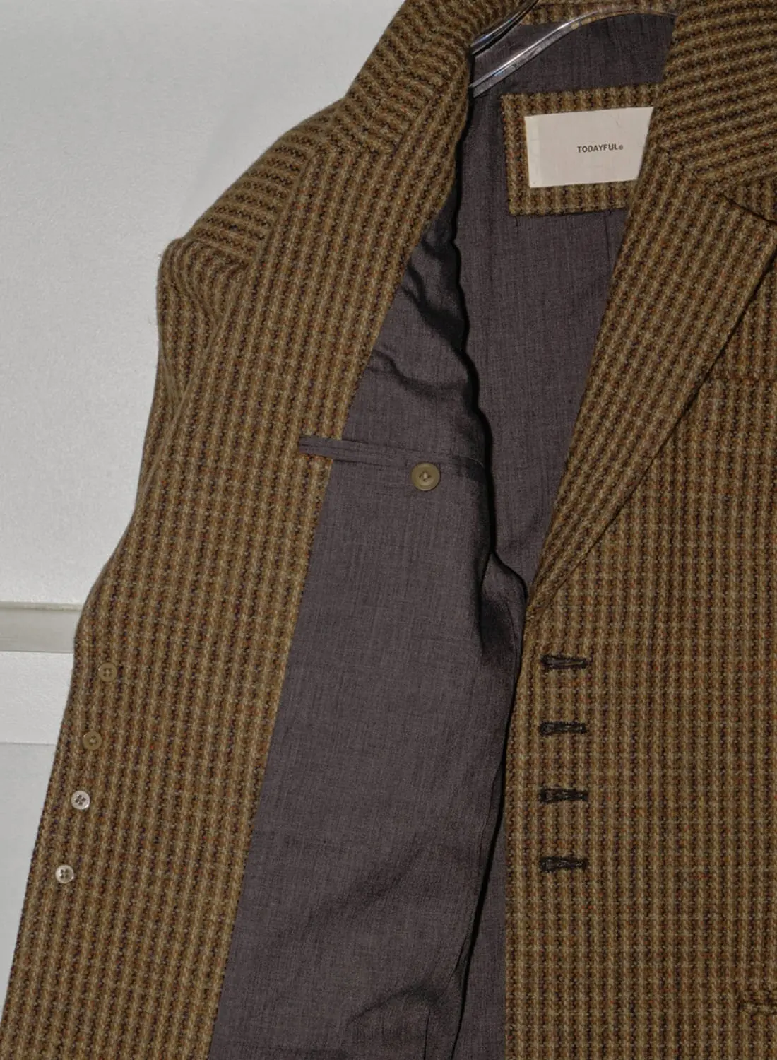25FW先行予約】TODAYFUL(トゥデイフル)/Wool100% Check Jacket