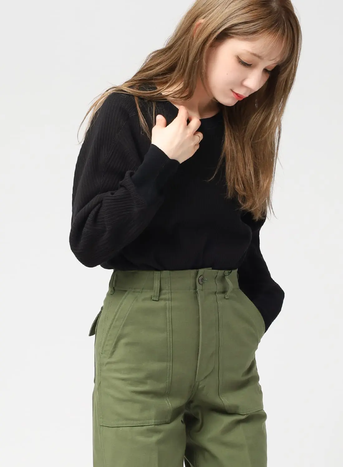 THE SHINZONE シンゾーン　ブークレミリタリーアンダーシャツ BOUCLE MILITARY UNDER SHIRT – Shinzone