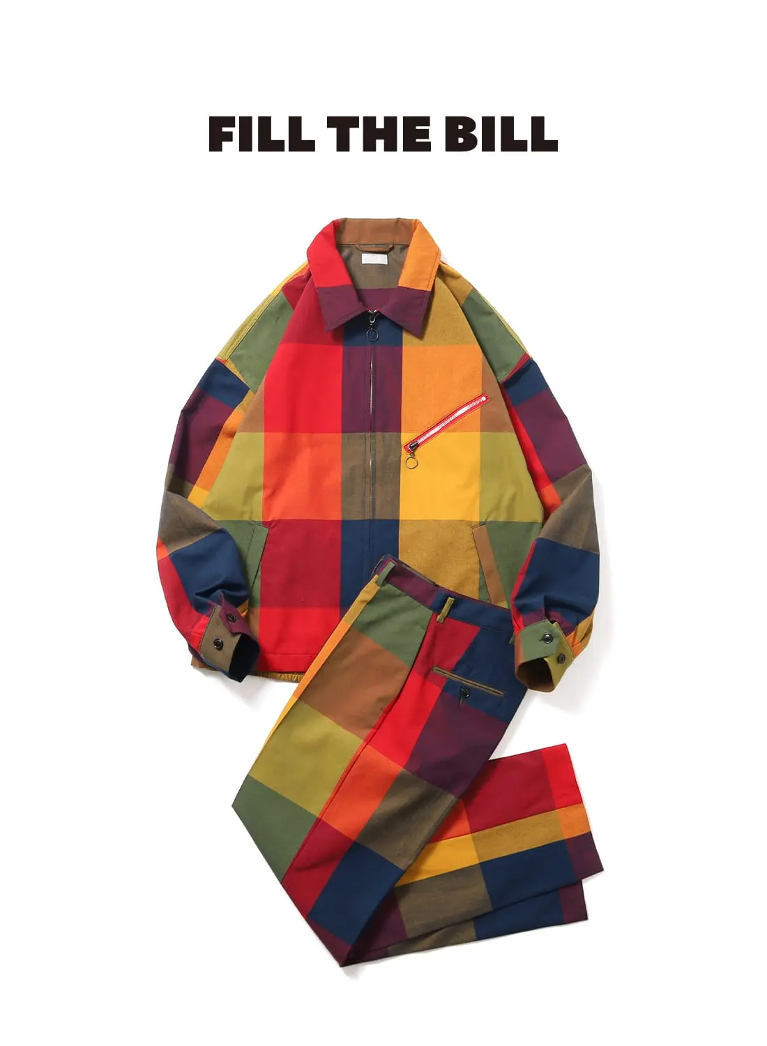 FILL THE BILL（フィルザビル）BLOCK PLAID TROUSERS（ブロック