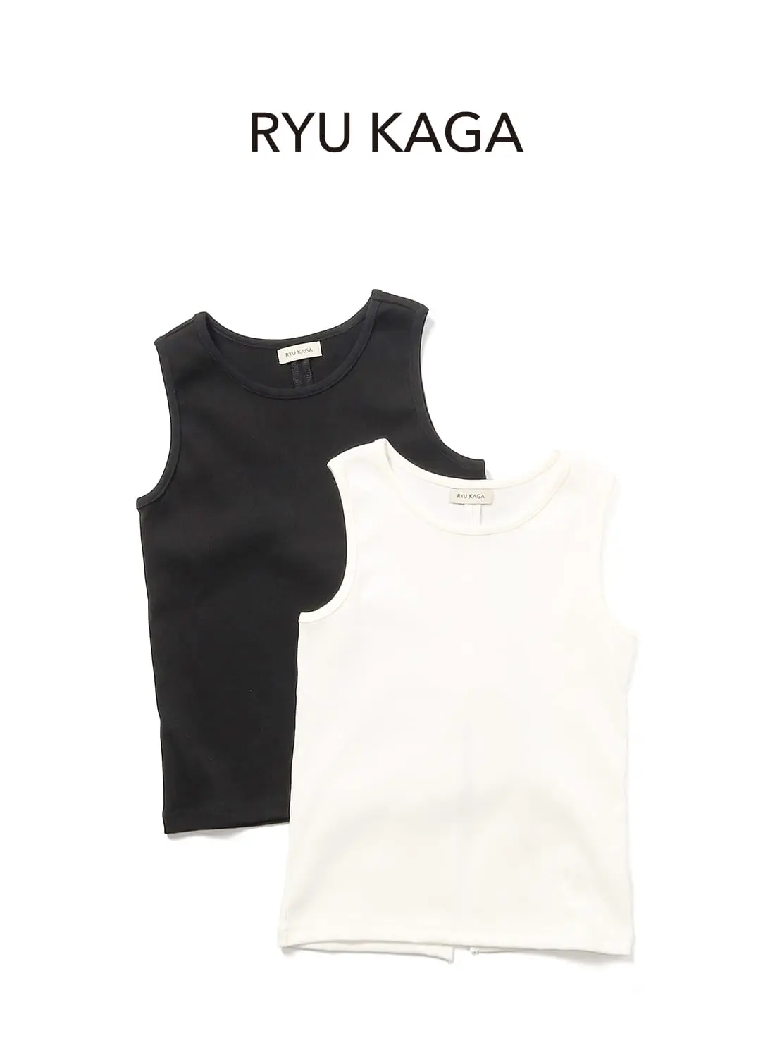 RYU KAGA(リュウ カガ)/Back slit tank-top(バック スリット