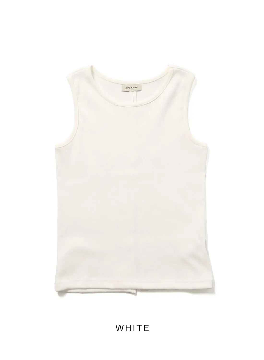 RYU KAGA(リュウ カガ)/Back slit tank-top(バック スリット