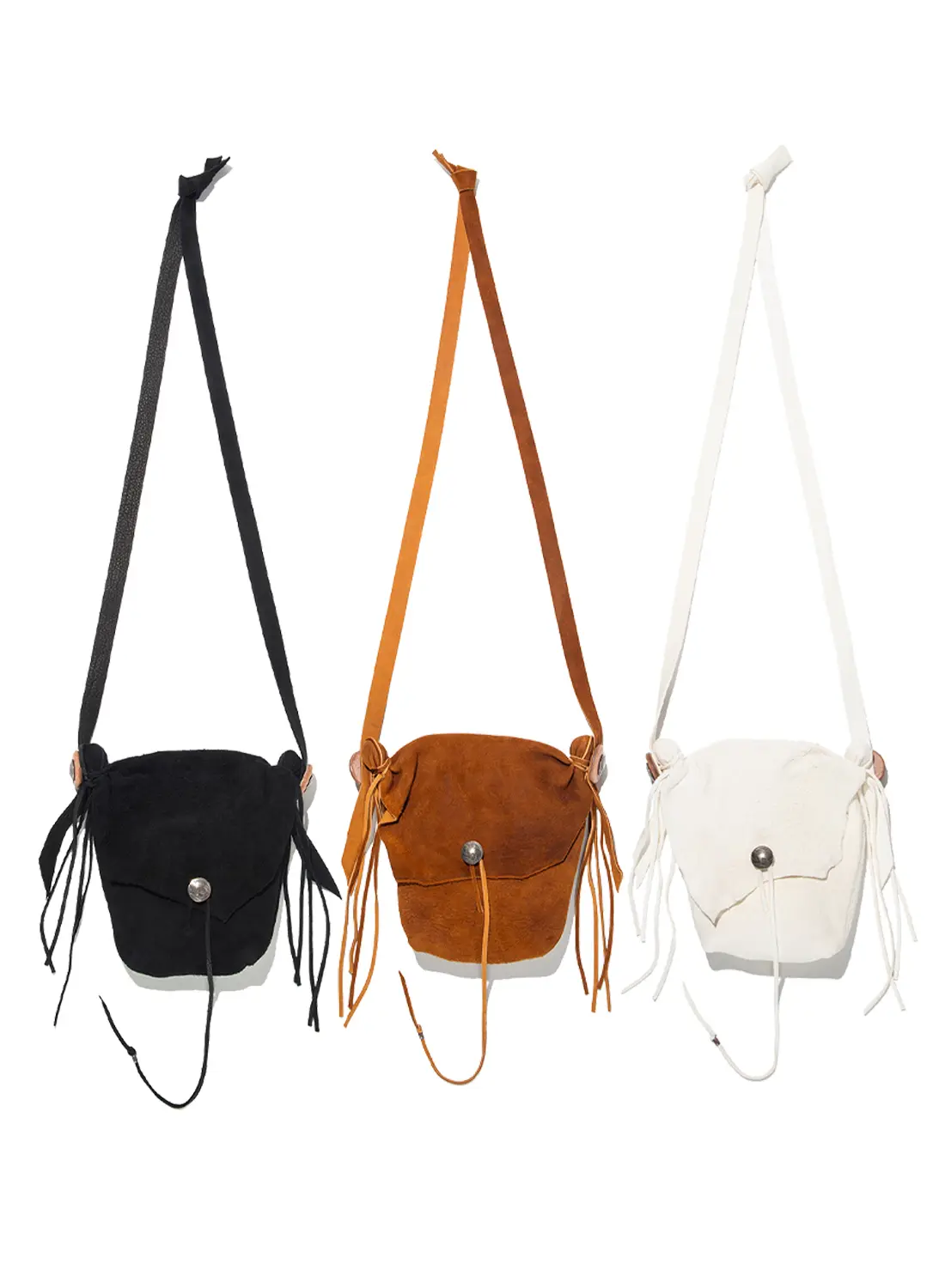 BOWWOW バウワウ ディアスキン スエード ショルダーバッグ コンチョ DEER SKIN BAG SUEDE（ディアースキンバッグスウェード） - BOW
