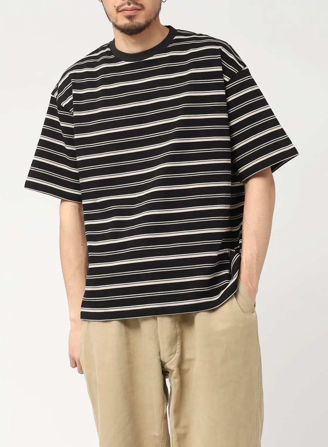 ROTATE 25SS Tシャツ・カットソー マルチカラー マルチボーダークロップドTシャツ – PIXIUM