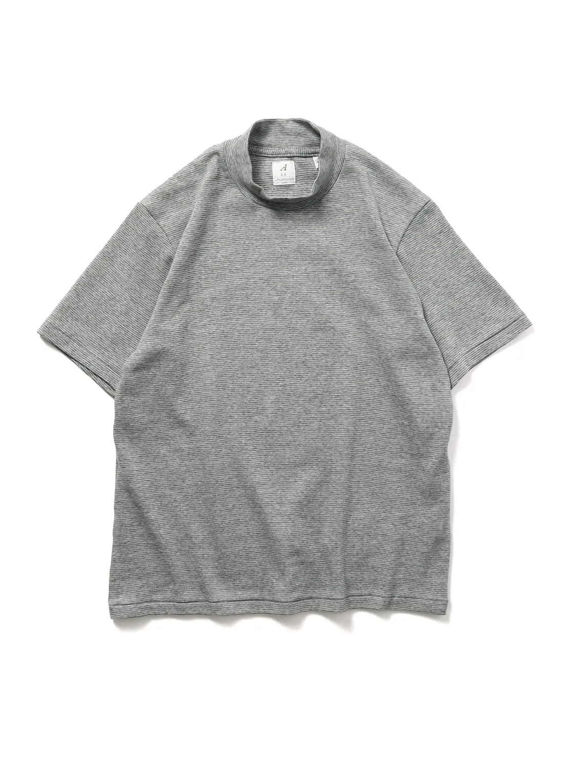 MOCK NECK TEE S/S MICRO STRIPE|モックネックティー ショートスリーブ