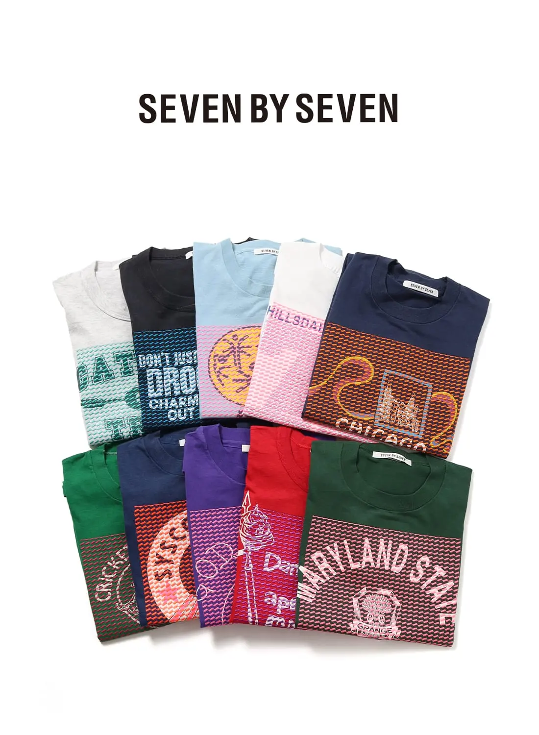 SEVEN BY SEVEN（セブンバイセブン）REWORK EMBROIDERY TEE