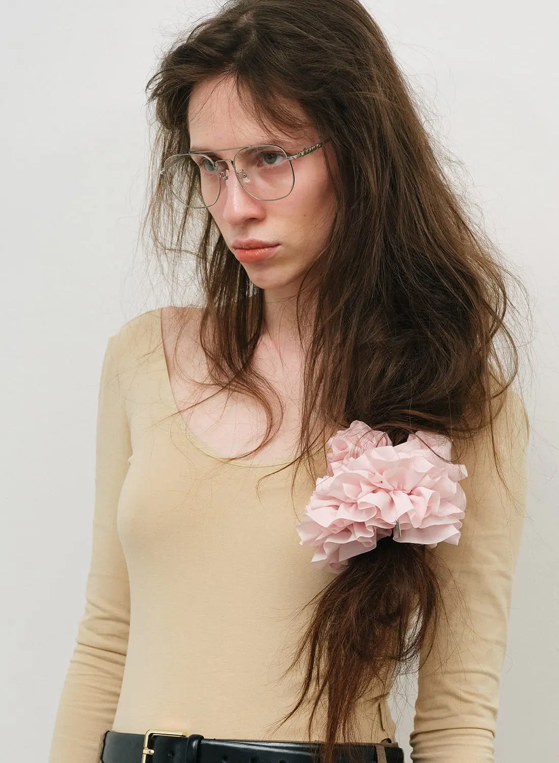 AVIATOR GLASSES WITH RHINESTONES AND LOGO|アビエーター グラス