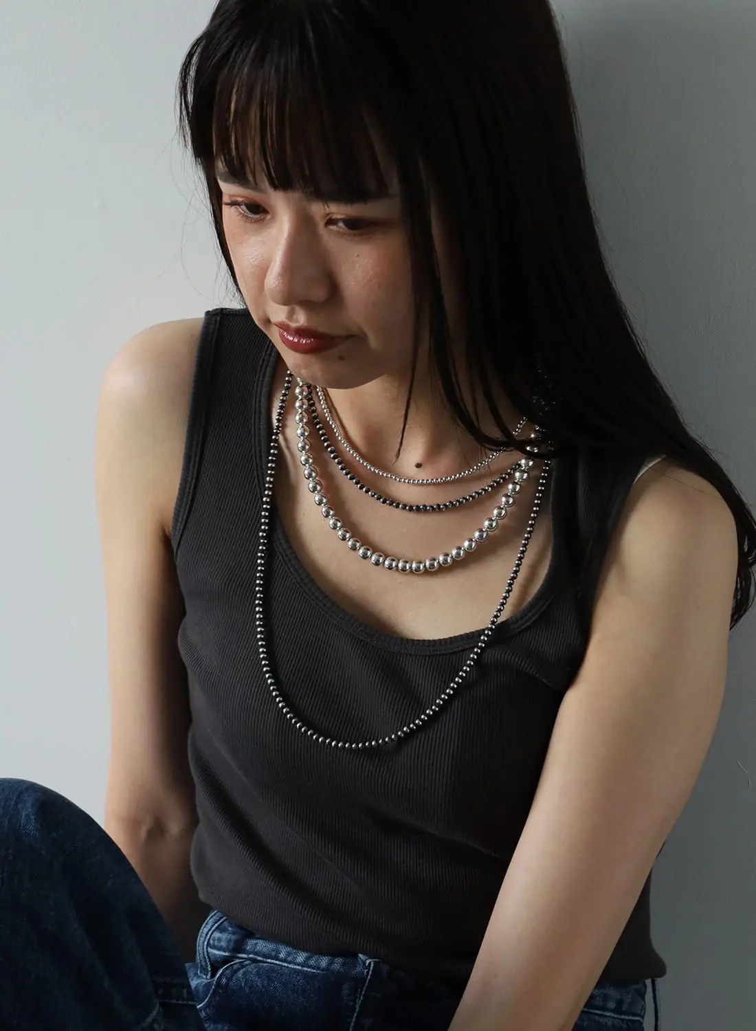 美品　【ERICKA NICOLAS BEGAY】　シルバーネックレス ERICKA NICOLAS BEGAY(エリッカニコラスビゲイ)/NAVAJO PEARL