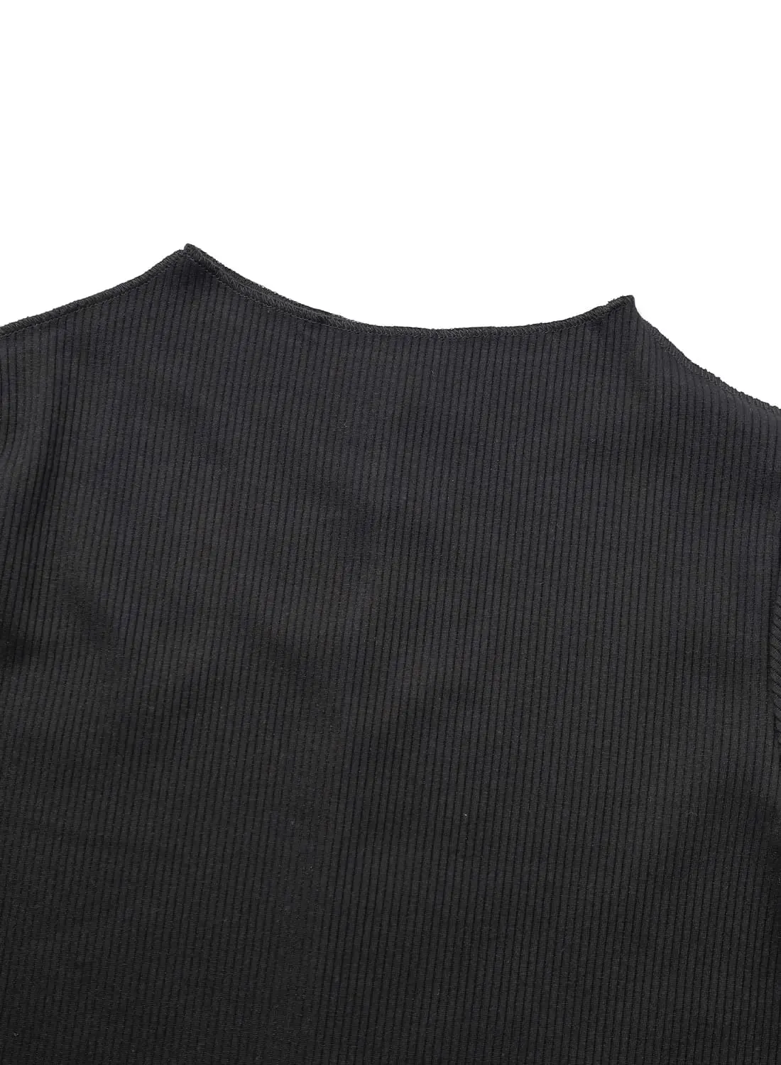 RHODOLIRION(ロドリリオン)/Ribbed Lace Cuff Pullover Tee