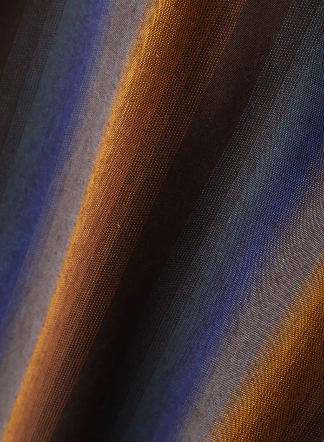 WIDE EASY TROUSERS‐WOOL RAYON GRADETION STRIPE‐|ワイドイージー