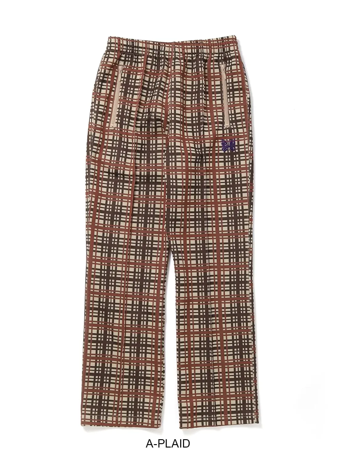 美品　needles トラックパンツ　総柄　ストレート　ジャガード　ブラウン NEEDLES（ニードルズ）Track Pant - Poly Jacquard（トラック
