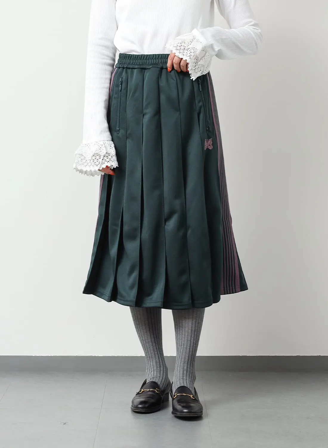 NEEDLES(ニードルズ)/PLEATED TRACK SKIRT(プリーツ トラック