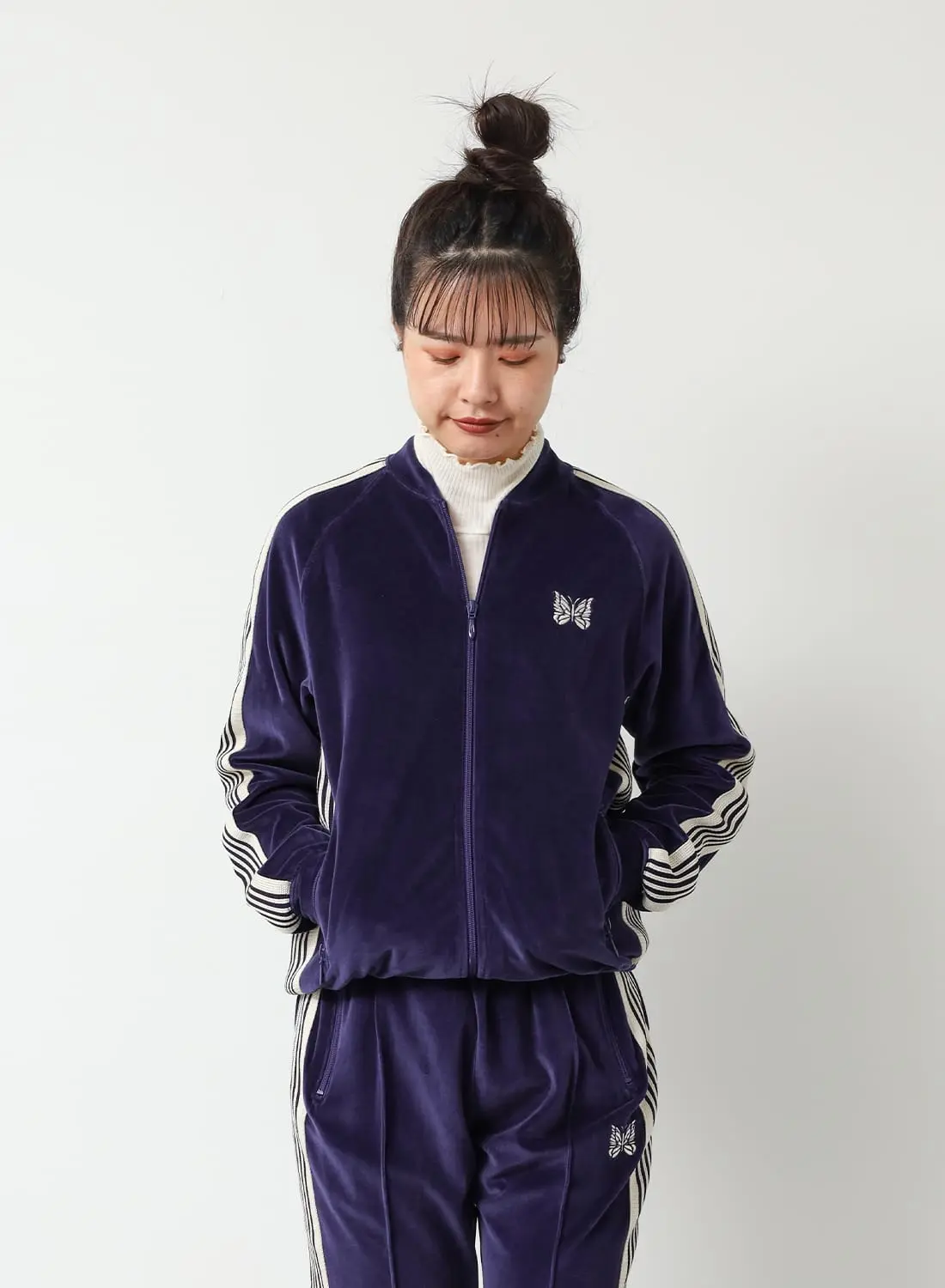 needles トラックジャケット　Lサイズ NEEDLES（ニードルズ）Rib Collar Track Jacket - C/PE Velour