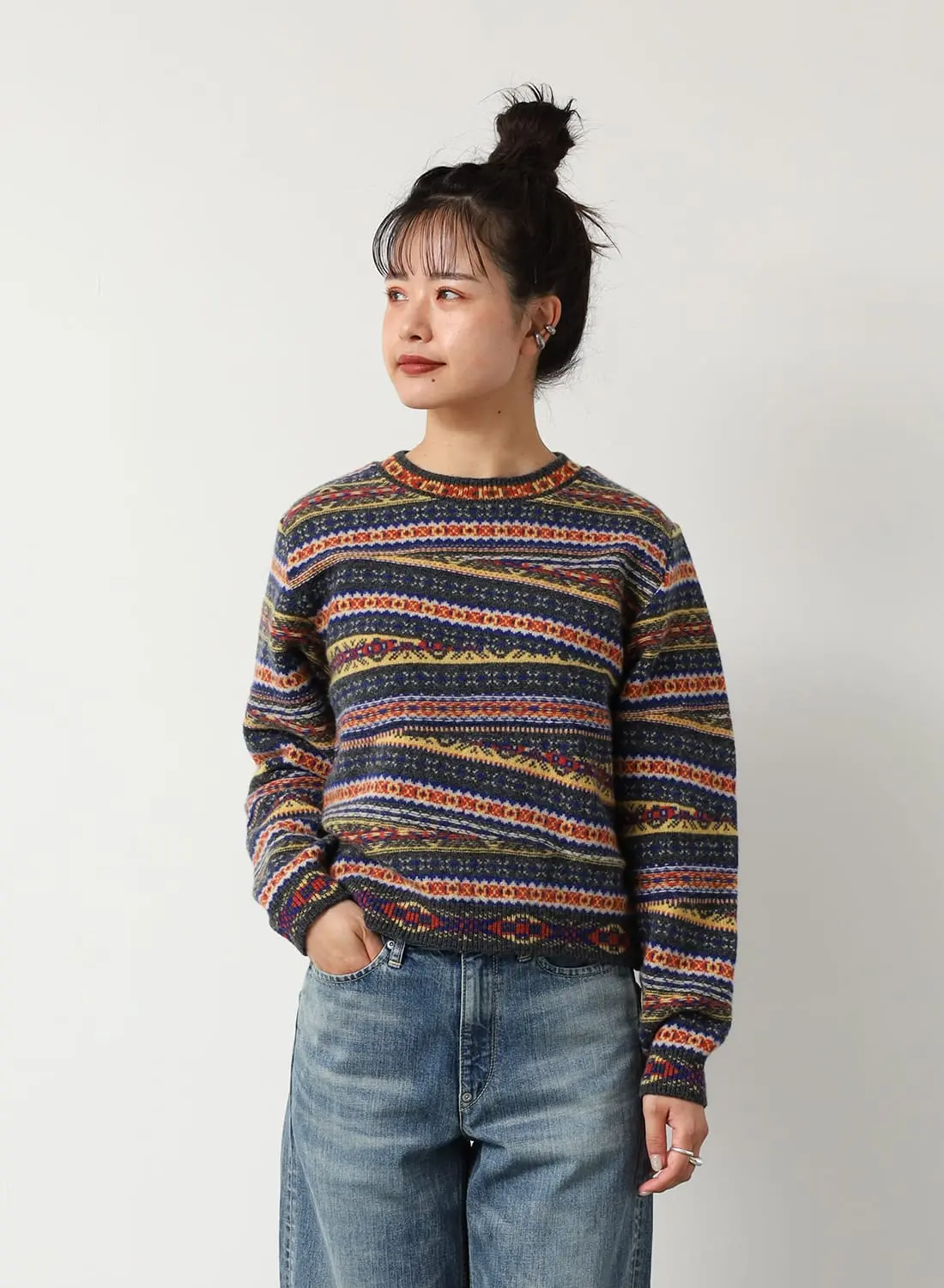 COOHEM(コーヘン)/CRAZY FAIR ISLE KNIT P/O(クレイジー フェア