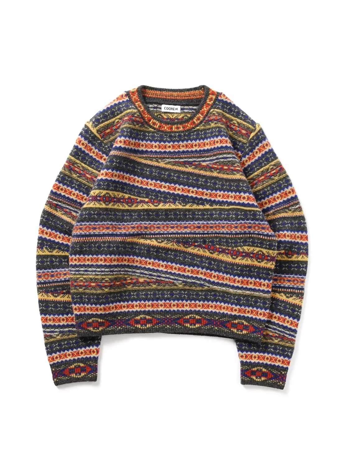 10%OFFクーポン対象】CRAZY FAIR ISLE KNIT P/O|クレイジー フェア