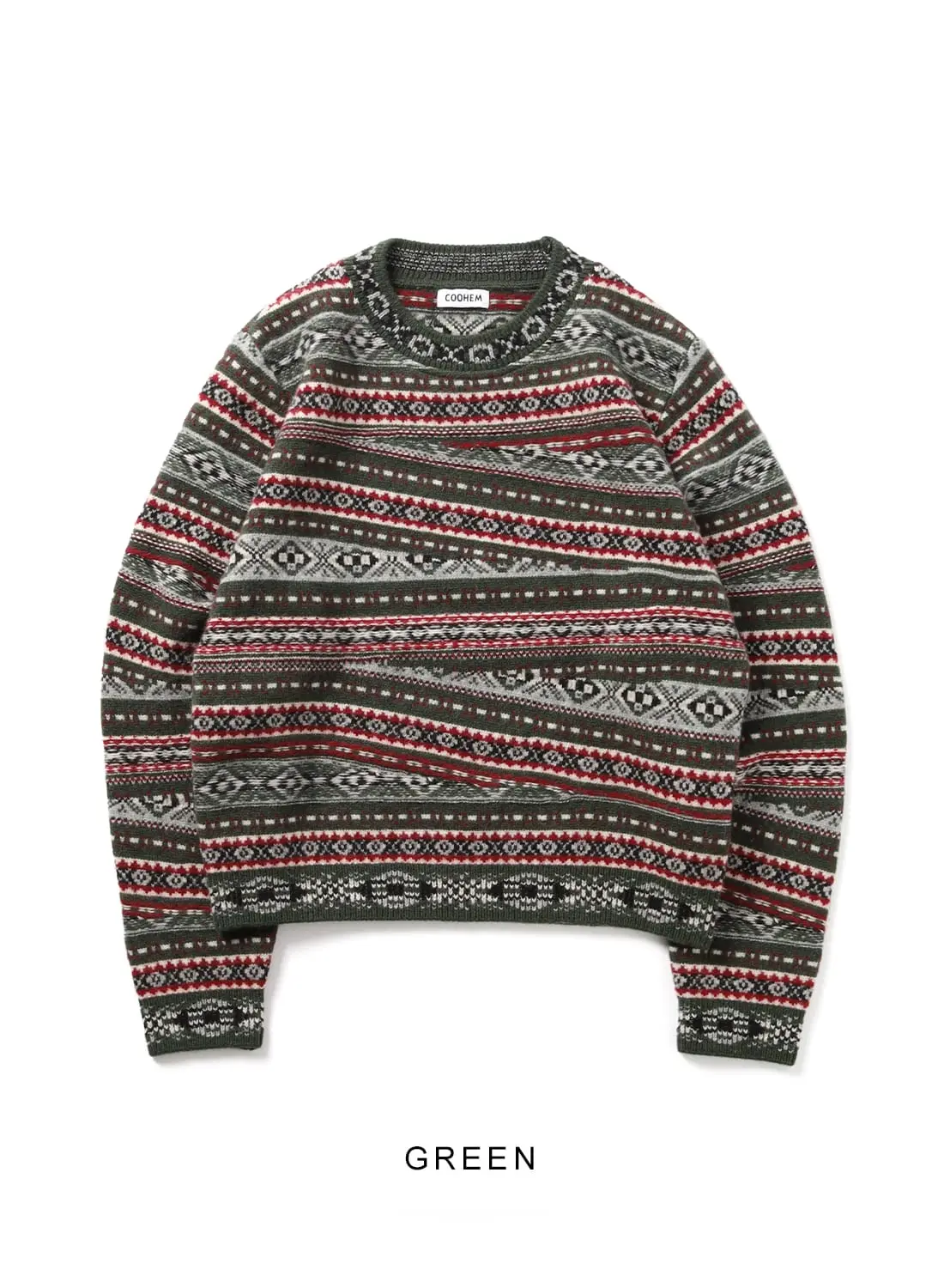 10%OFFクーポン対象】CRAZY FAIR ISLE KNIT P/O|クレイジー フェア