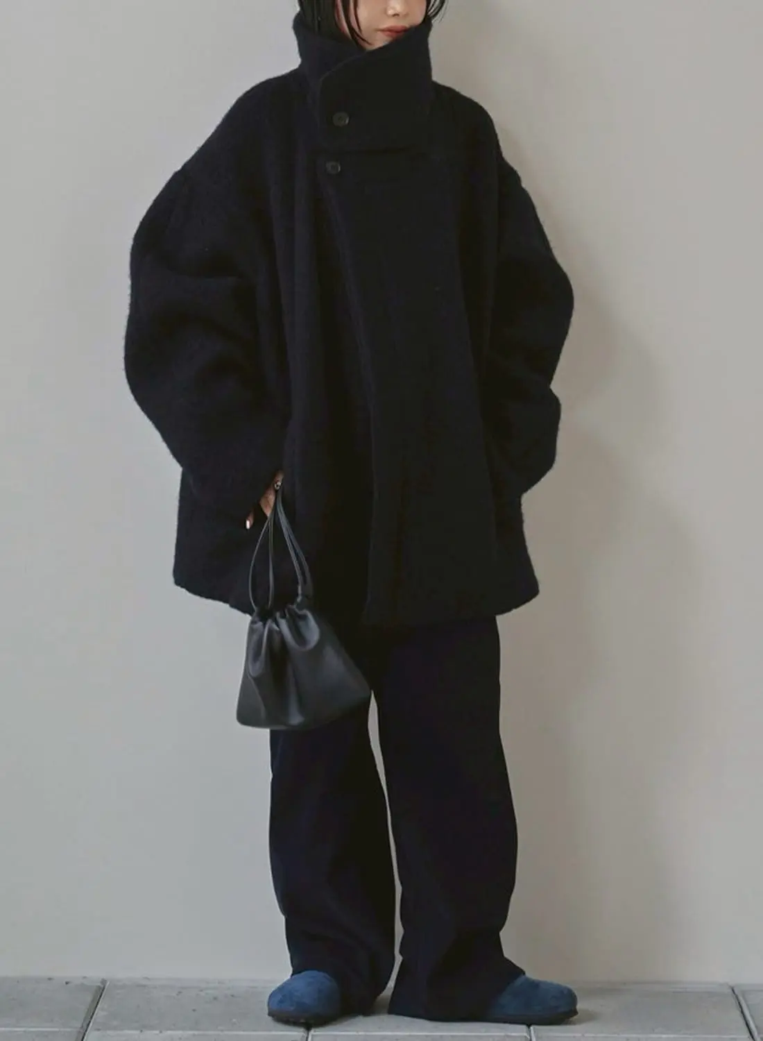 STANDCOLLAR BOUCLE JACKET|スタンドカラー ブークレ ジャケット