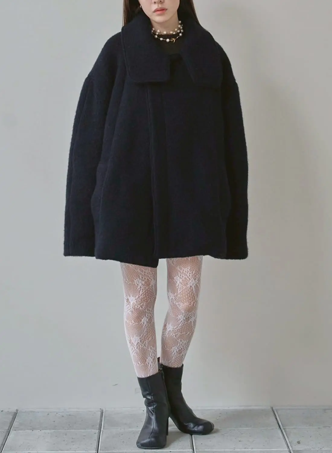 STANDCOLLAR BOUCLE JACKET|スタンドカラー ブークレ ジャケット