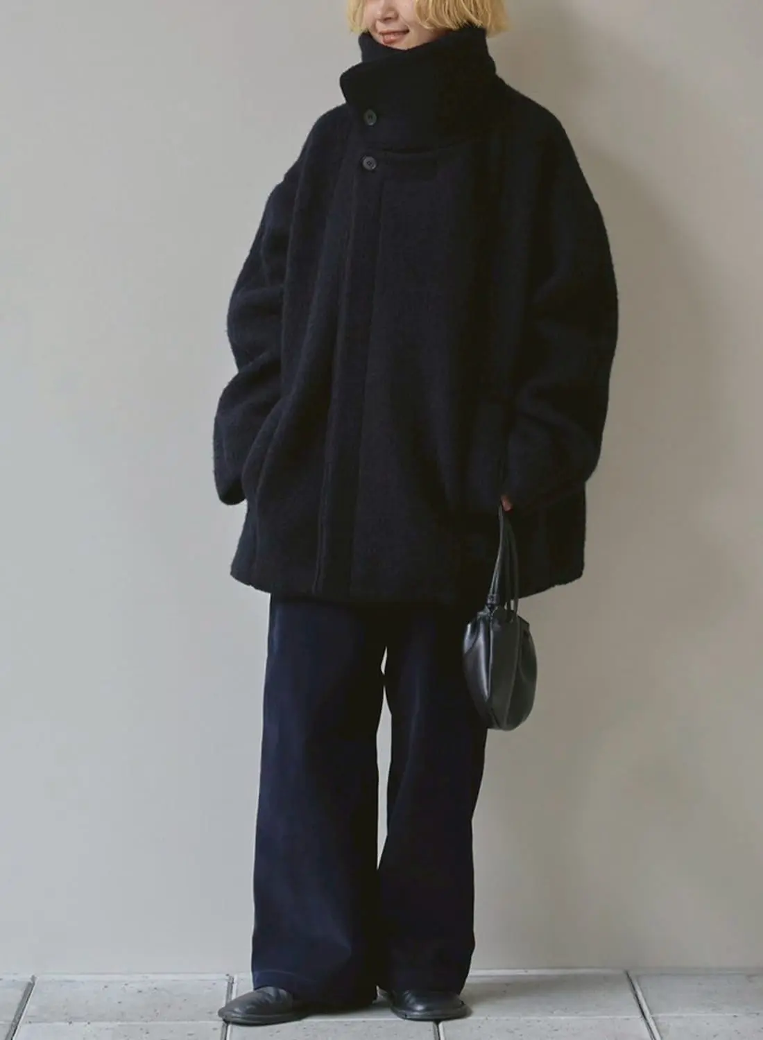 STANDCOLLAR BOUCLE JACKET|スタンドカラー ブークレ ジャケット