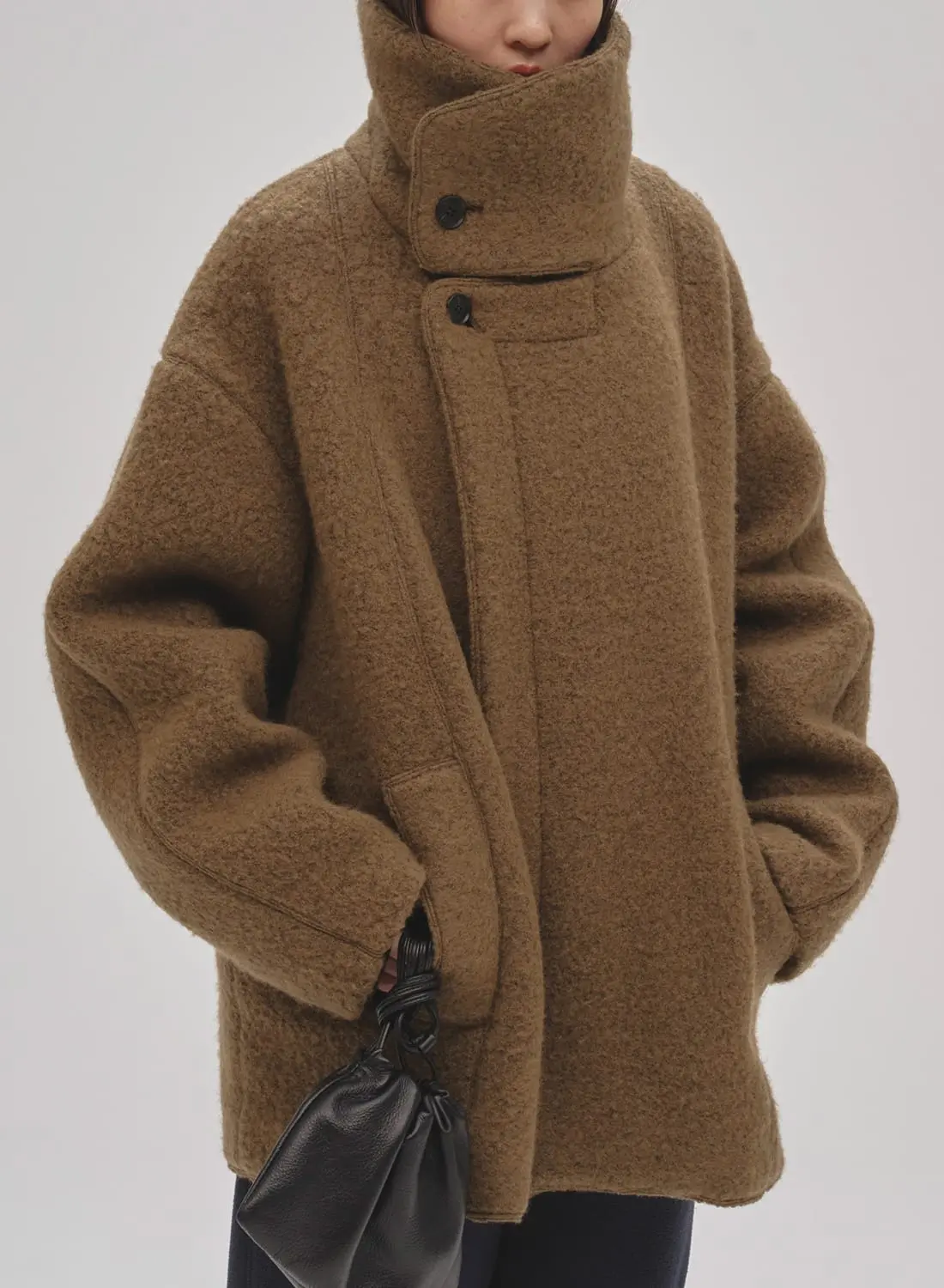 STANDCOLLAR BOUCLE JACKET|スタンドカラー ブークレ ジャケット