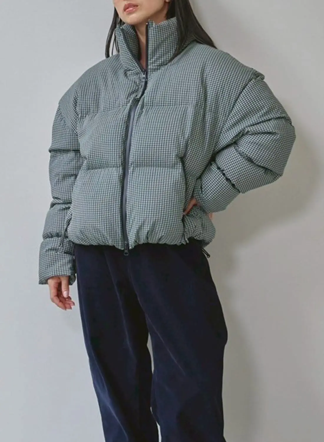 【本日限定】チェックダウンジャケット　トゥデイフル todayful Check Dawn Jacket チェックダウンジャケット