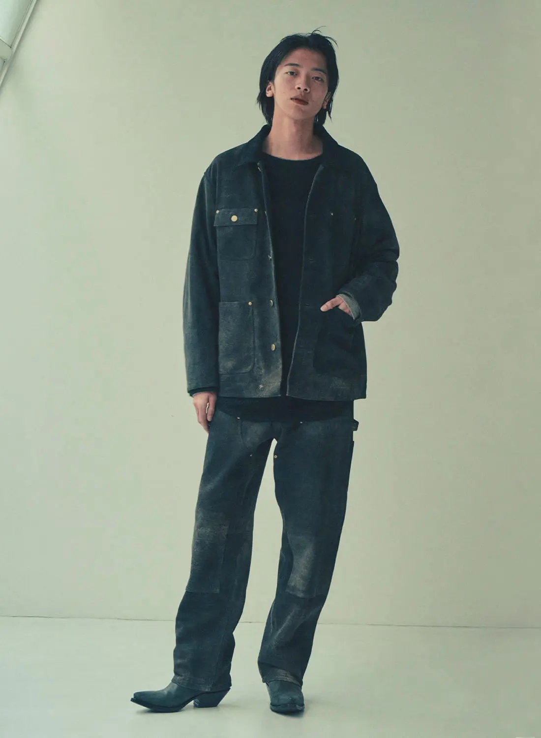 SEVEN BY SEVEN（セブンバイセブン）LEATHER DOUBLE KNEE PANTS