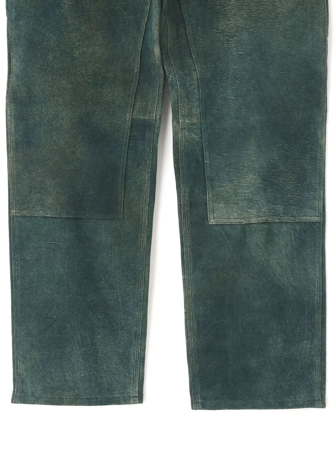LEATHER DOUBLE KNEE PANTS‐GOAT SUEDE ANTIQUE FINISH‐|レザー