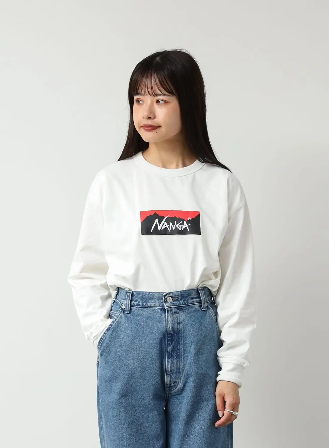 NANGA 床上手 NANGA（ナンガ）ECO HYBRID BOX LOGO L/S TEE（エコハイブリッド