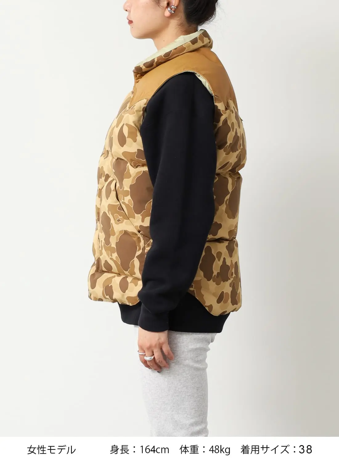 Rocky Mountain × warehouse 迷彩 カモ ダウン ベスト ウエアハウス×ロッキーマウンテン カモフラージュ ダウンベスト