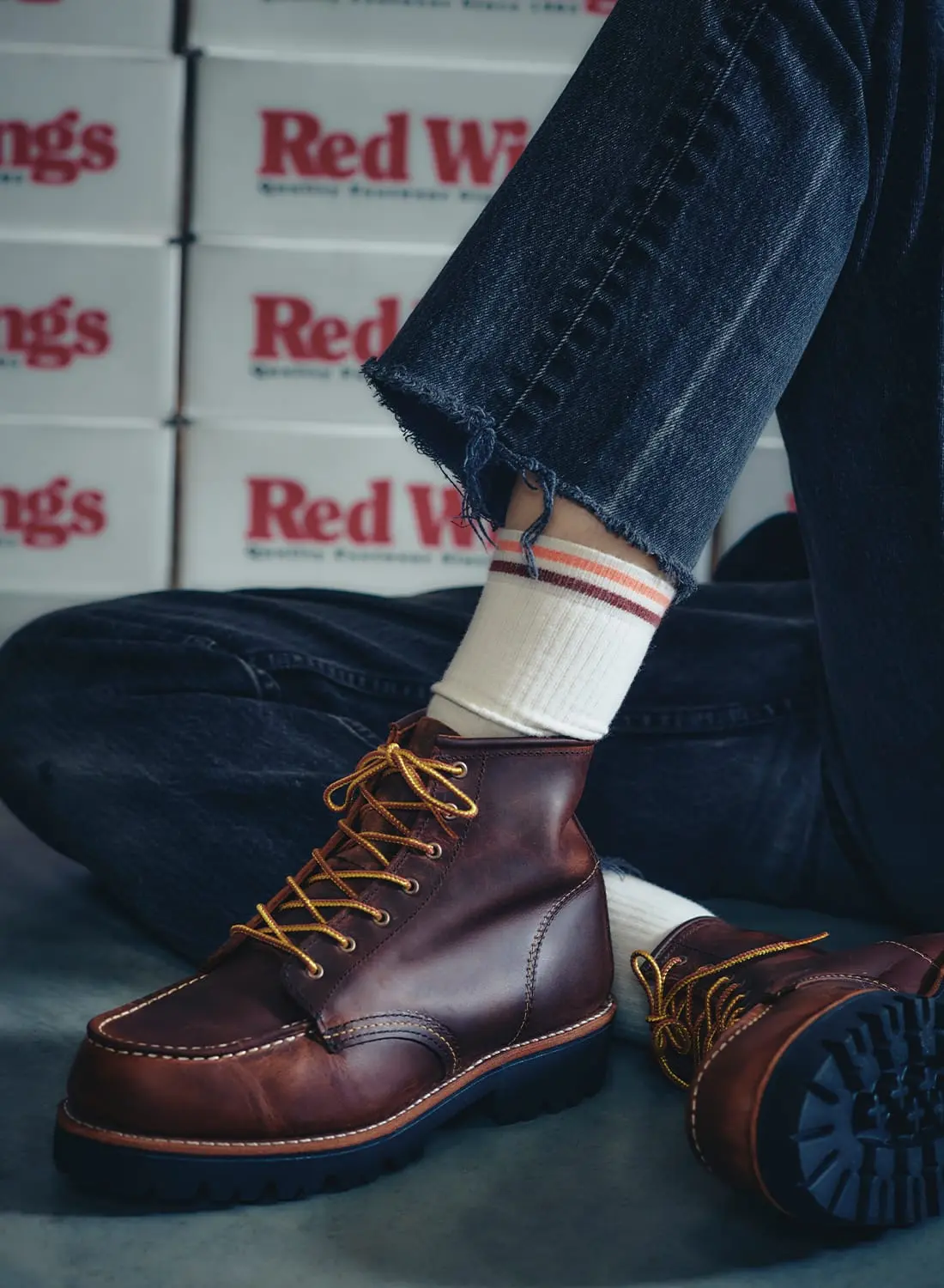 RED WING モックトゥ ブラウン 27.5㎝ RED WING SHOES REDWING レッドウィング 6