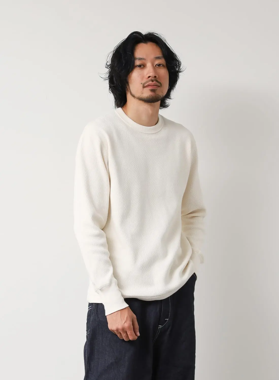 THERMAL KING RASCHEL HONEYCOMB CREWNECK L/S|サーマルキング