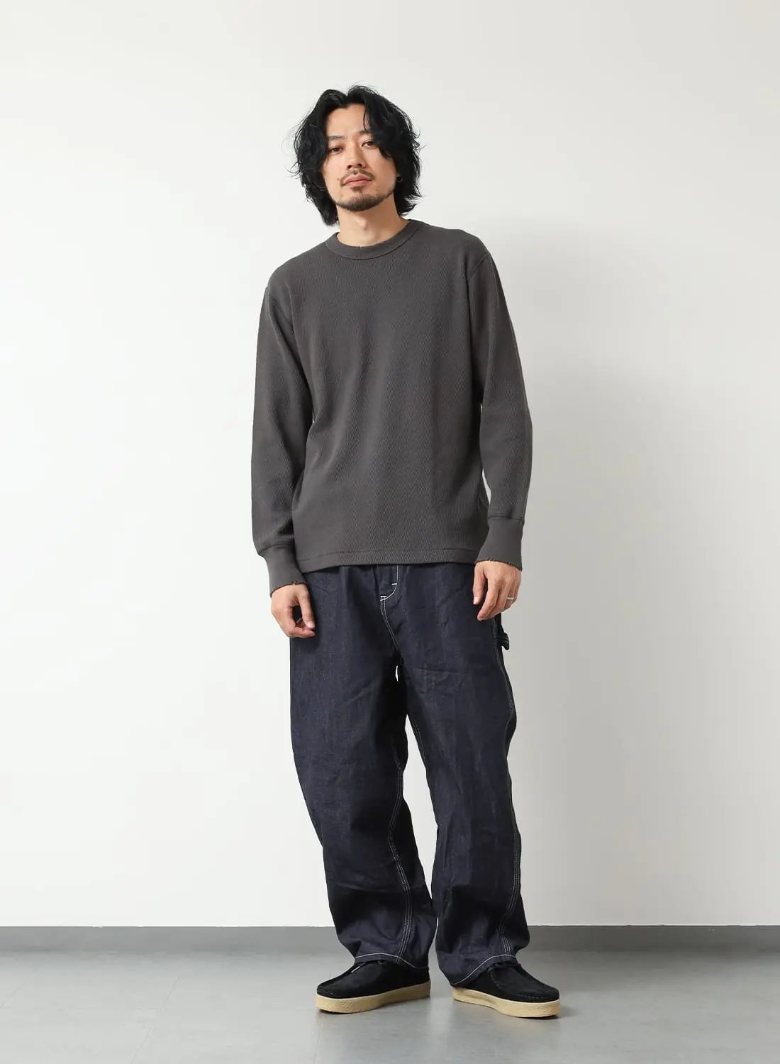 THERMAL KING RASCHEL HONEYCOMB CREWNECK L/S |サーマルキング