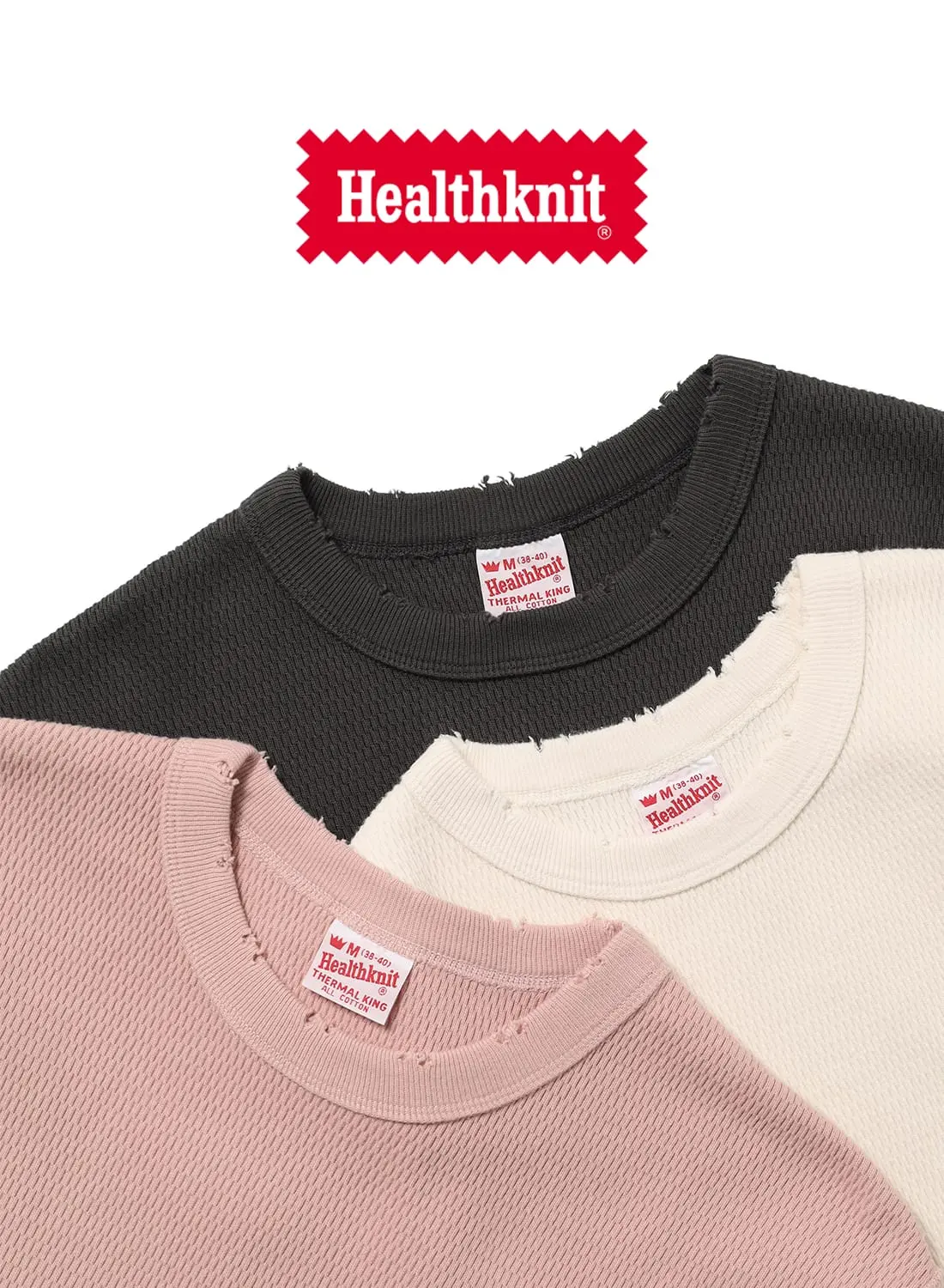 10%OFFクーポン対象】THERMAL KING RASCHEL HONEYCOMB CREWNECK L/S